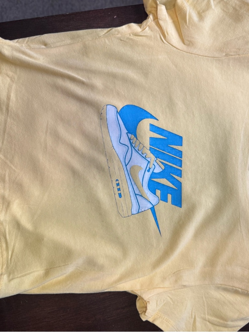 Nike Yellow Graphic Crop Top